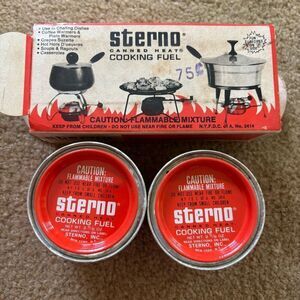 Vintage Sterno Canned Heat Cooking Fuel